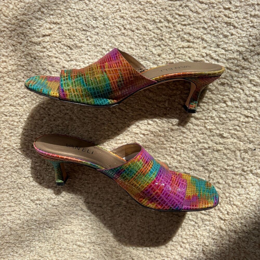 vintage italian fairycore pastel kitten heel mules